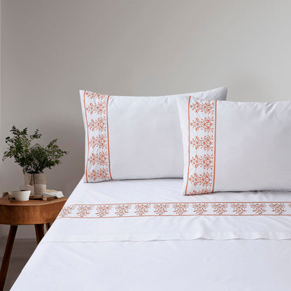 Rustic Glow - Embroidered Bedding Set