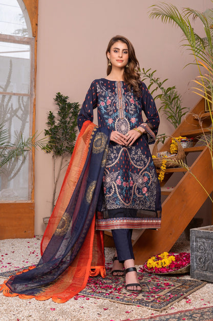 Shabnam Noir | Lawn - Embroidered