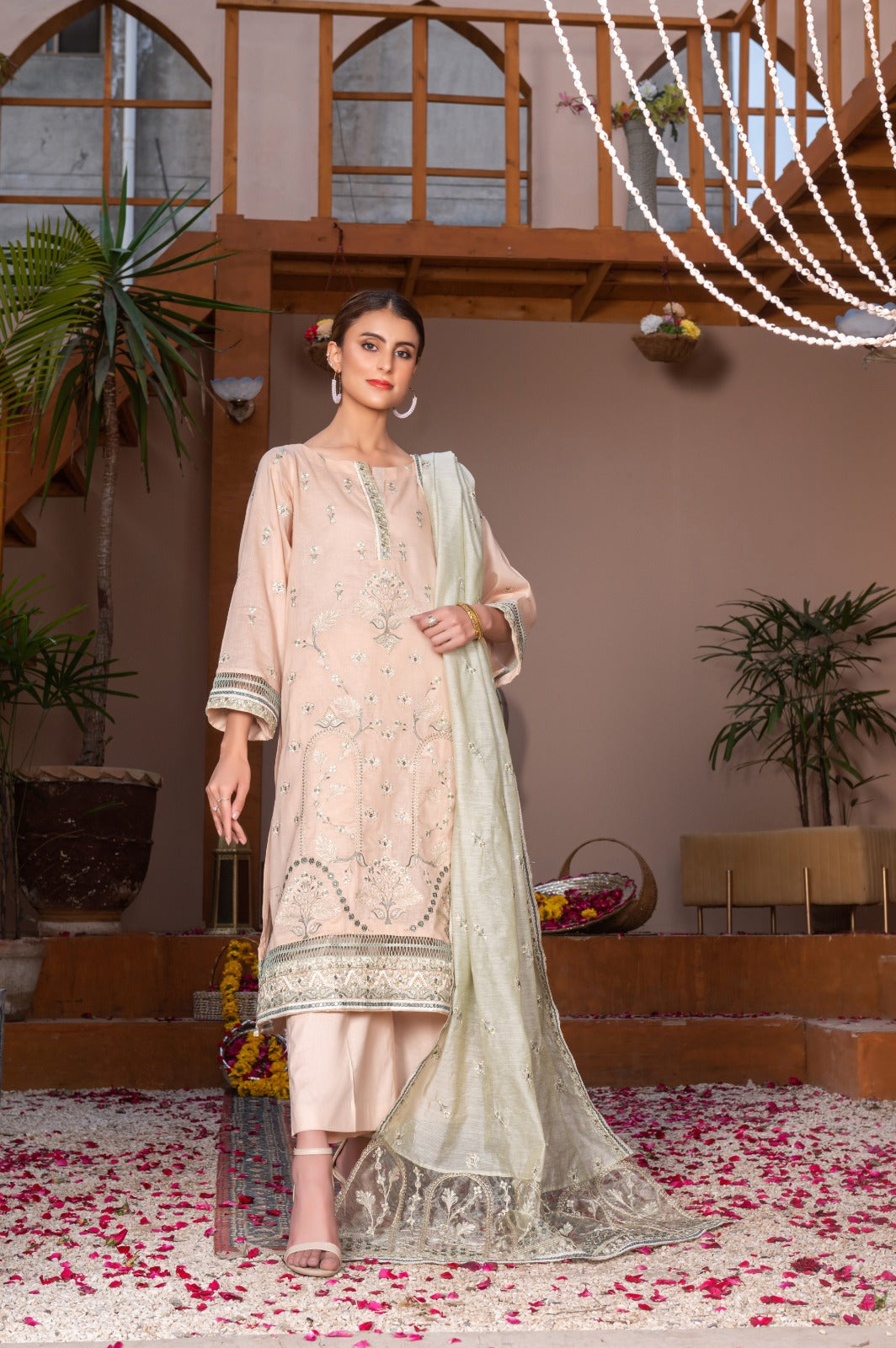 Roshanay Blush | Lawn - Embroidered