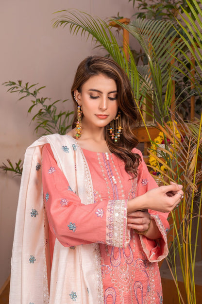 Gulbano Rose | Lawn - Embroidered