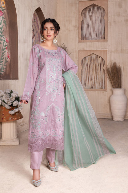 Lavender Noor | Lawn - Embroidered