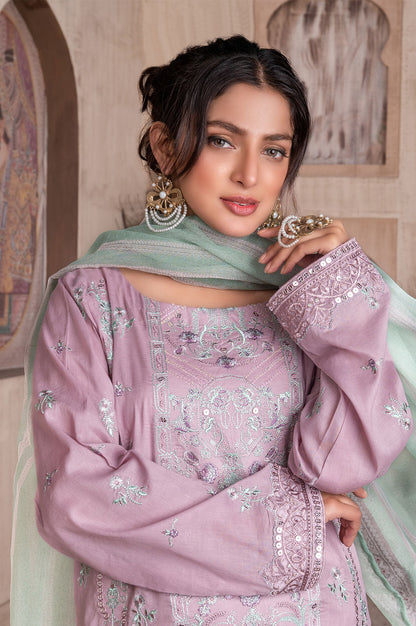Lavender Noor | Lawn - Embroidered