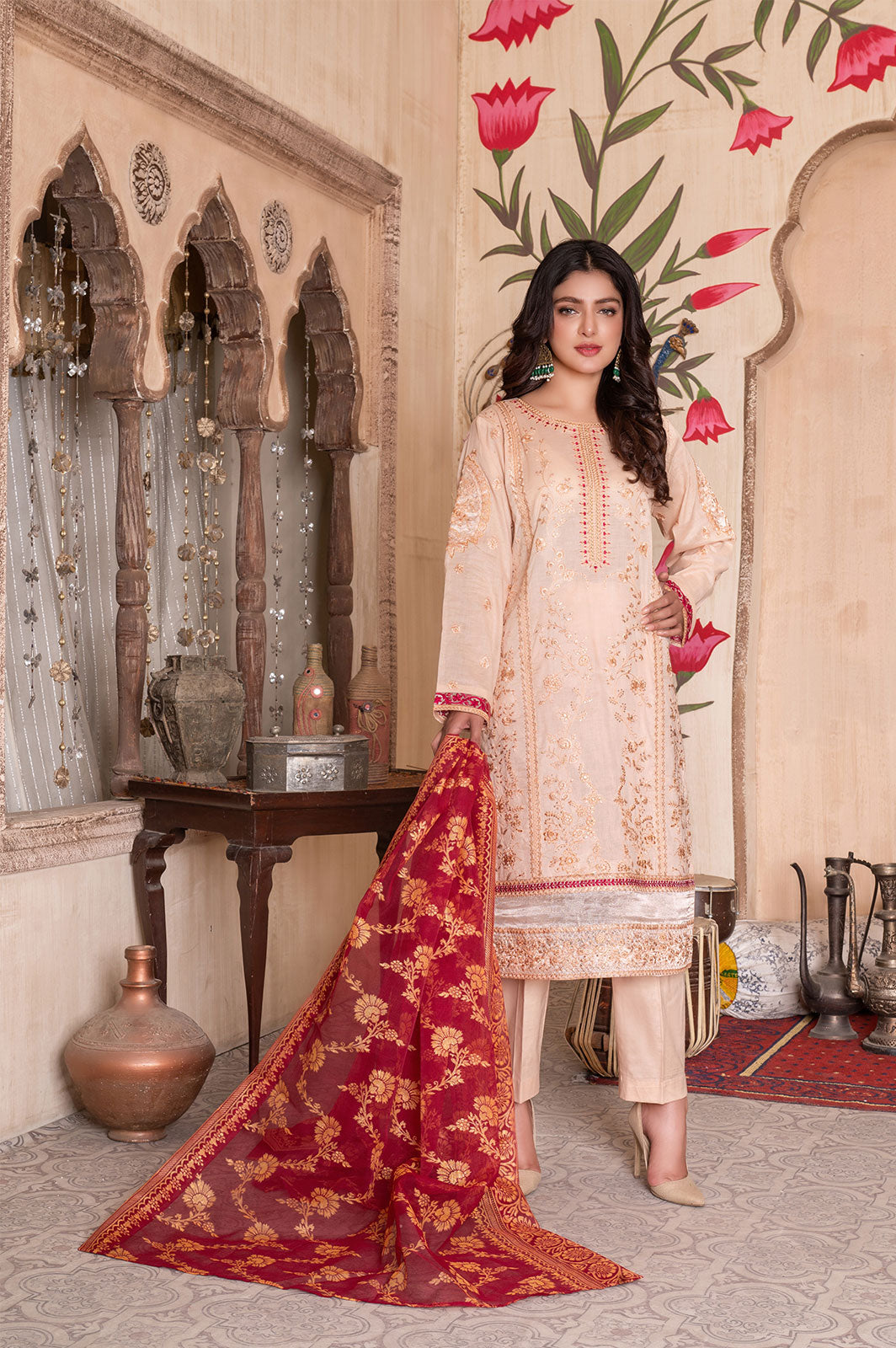 Zarqa | Lawn - Embroidered